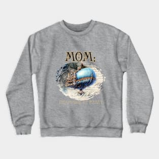 Mom: Steampunk At Heart Vintage Airship - Golden Version Crewneck Sweatshirt